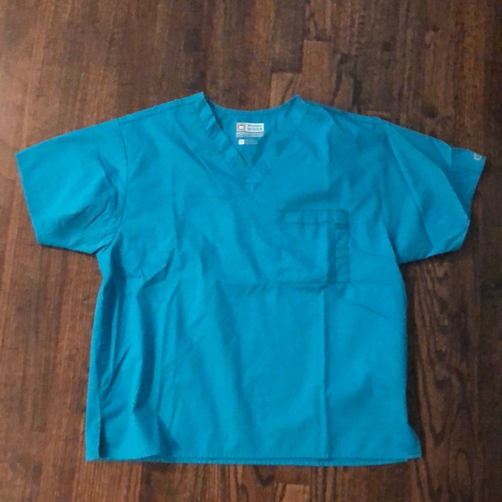 Teal scrub top
